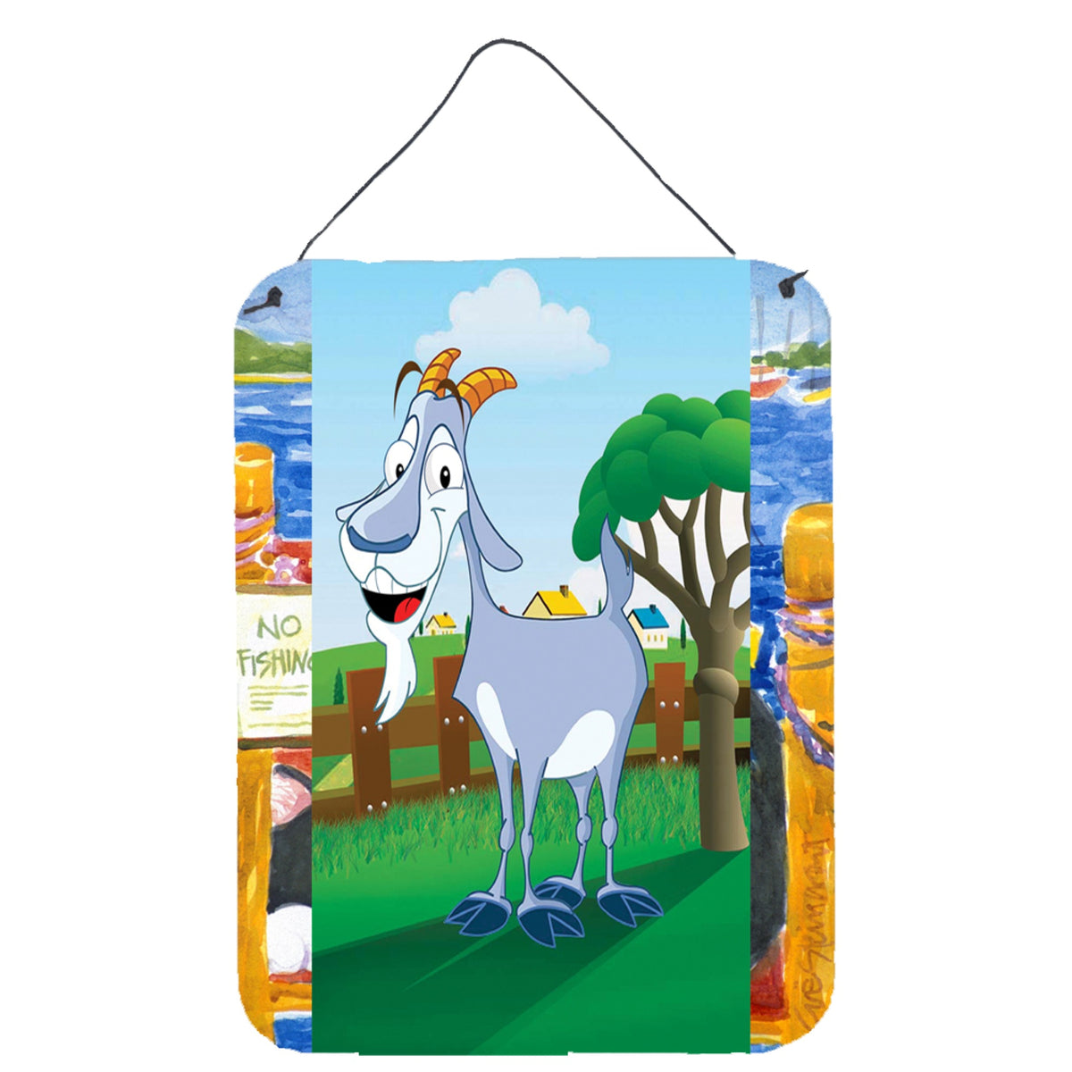 CarolineS Treasures Billy The Goat Wall Or Door Hanging Prints Aph7634Ds1216, 16Hx12W, Multicolor