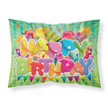'Caroline'S Treasures Happy Birthday Fabric Standard Pillowcase Aph8872Pillowcase, Multicolor'