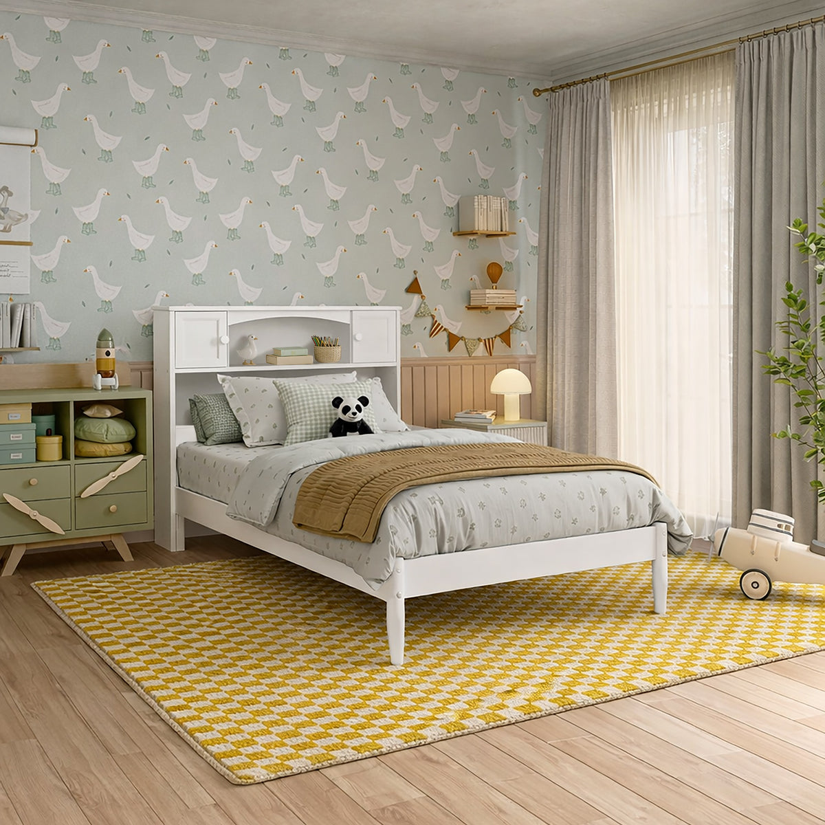 Denver Twin Platform Bed In White