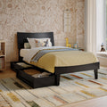 Phoenix Twin Platform Bed With Storage Drawers In Black