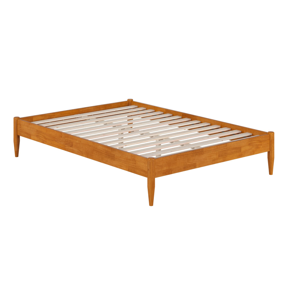 Pasadena 12 Inch  Full Platform Bed Frame In Light Toffee