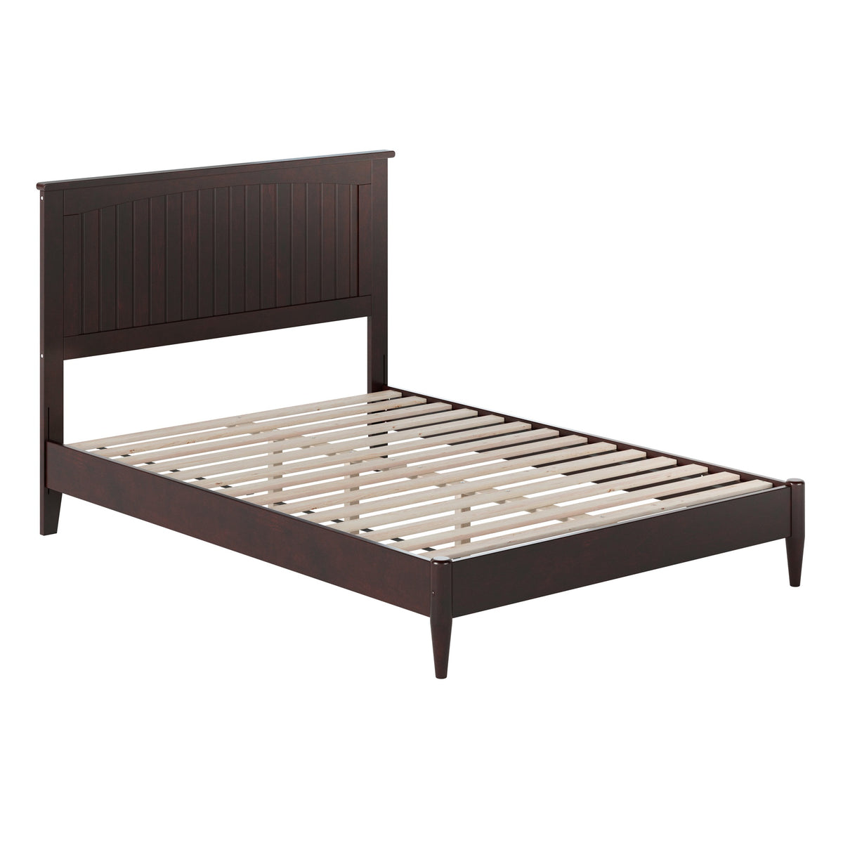 Naples Full Solid Wood Low Profile Platform Bed In Espresso