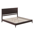 Naples King Solid Wood Low Profile Platform Bed In Espresso