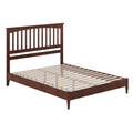 Becket Queen Solid Wood Low Profile Platform Bed In Walnut
