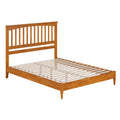 Becket Queen Solid Wood Low Profile Platform Bed In Light Toffee
