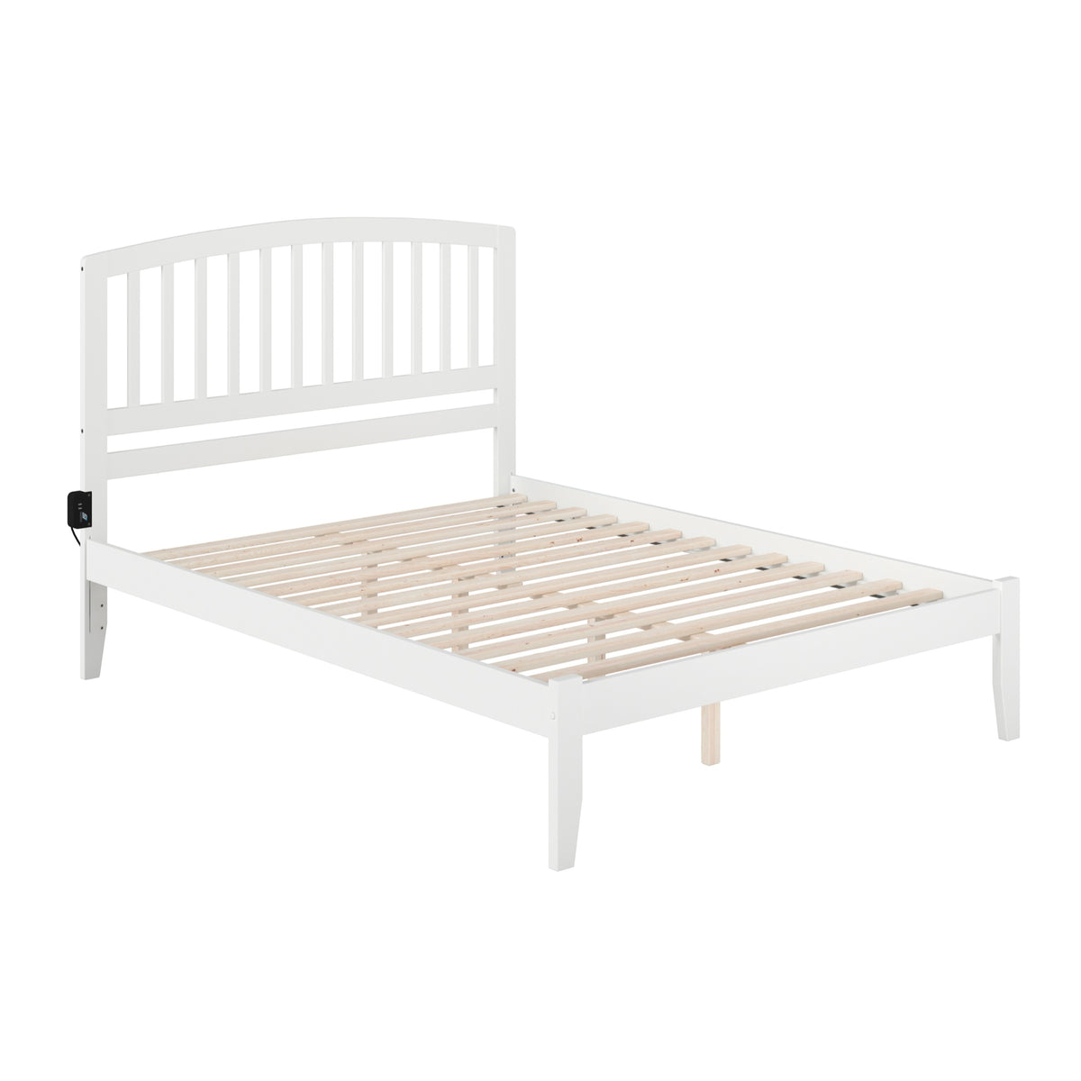 Afi Richmond Queen Size Platform Bed With Charging Station In White