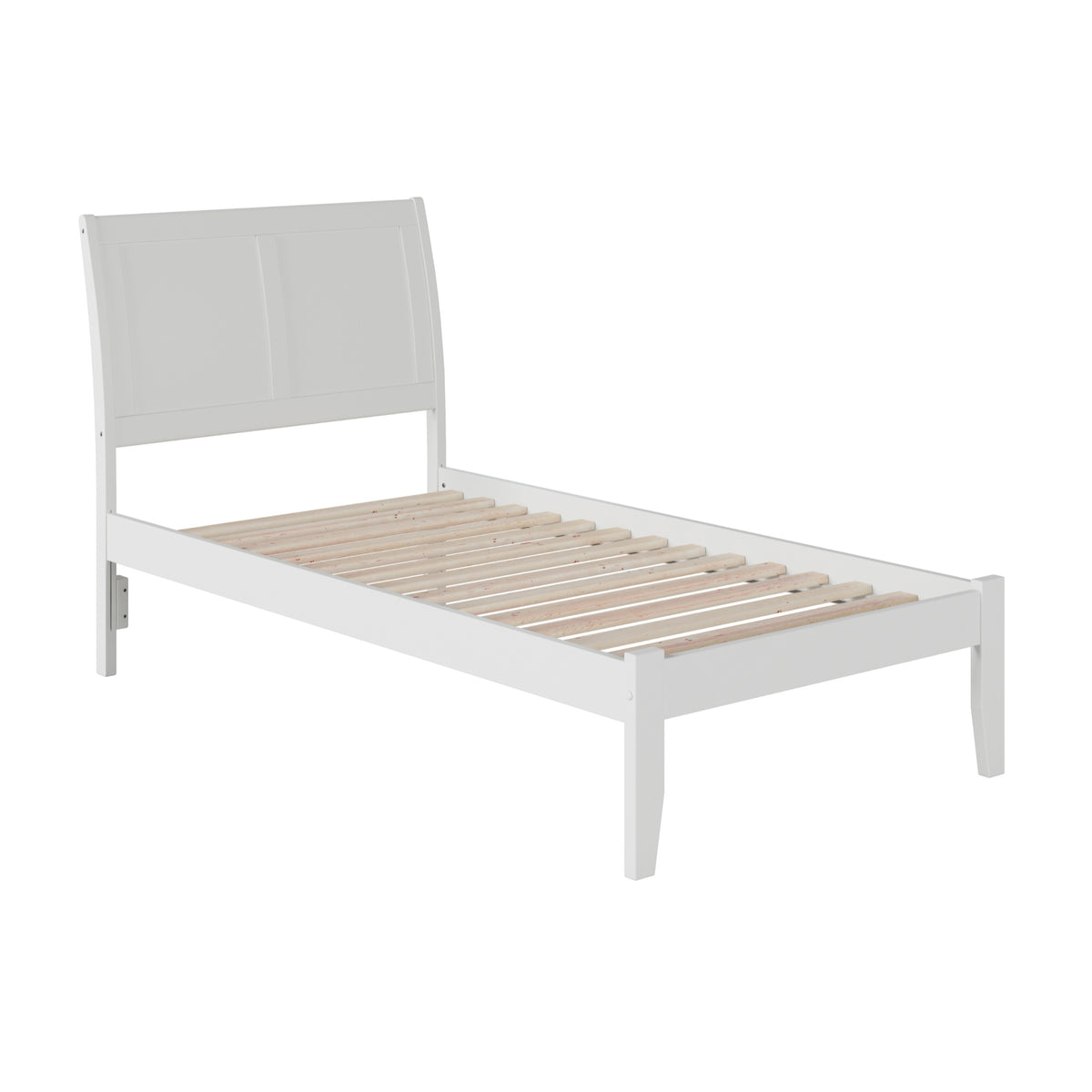 Afi Portland Twin Size Platform Bed With Charging Station In White