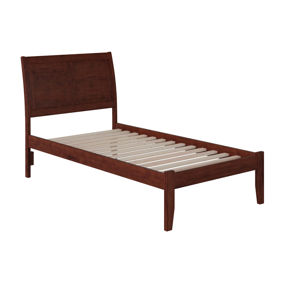 Afi Portland Twin Size Platform Bed With Charging Station In Walnut