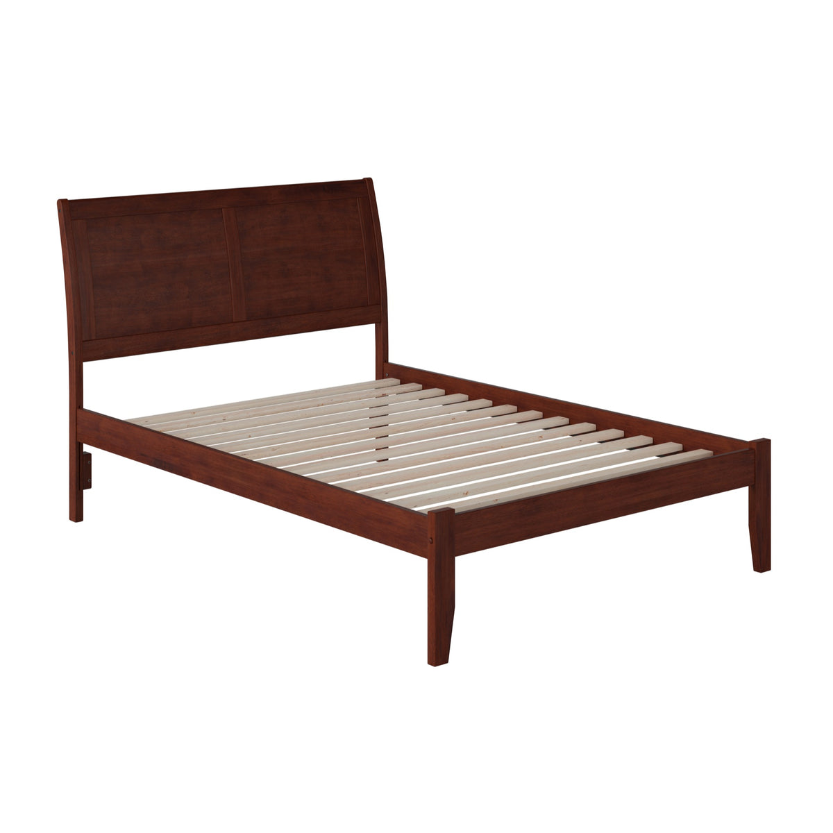 Afi Portland Full Size Platform Bed With Charging Station In Walnut