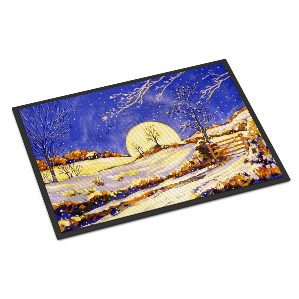 CarolineS Treasures Winter Moonrise By Roy Avis Indoor Or Outdoor Mat 18X27 Ara0139Mat, 18 Inch  Inch H X 27 Inch  Inch W, Multicolor