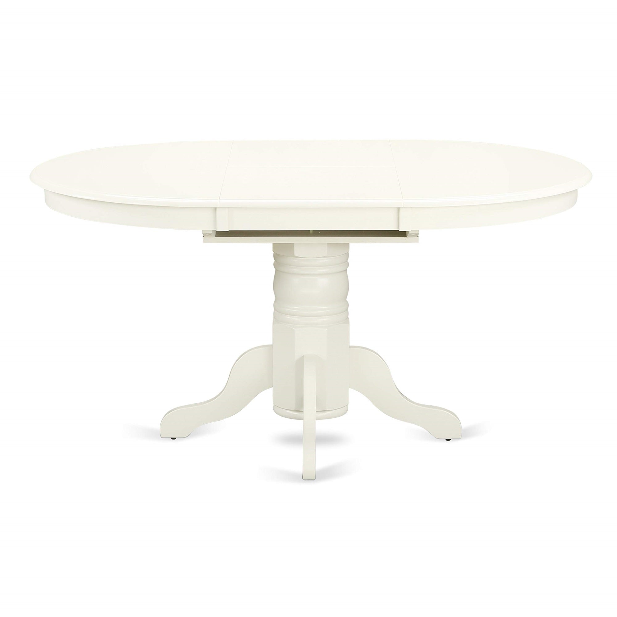 AVAD5-LWH-LC 5 Pc Dining set with a Kitchen Table and 4 Faux Leather Seat Kitchen Chairs in Linen White