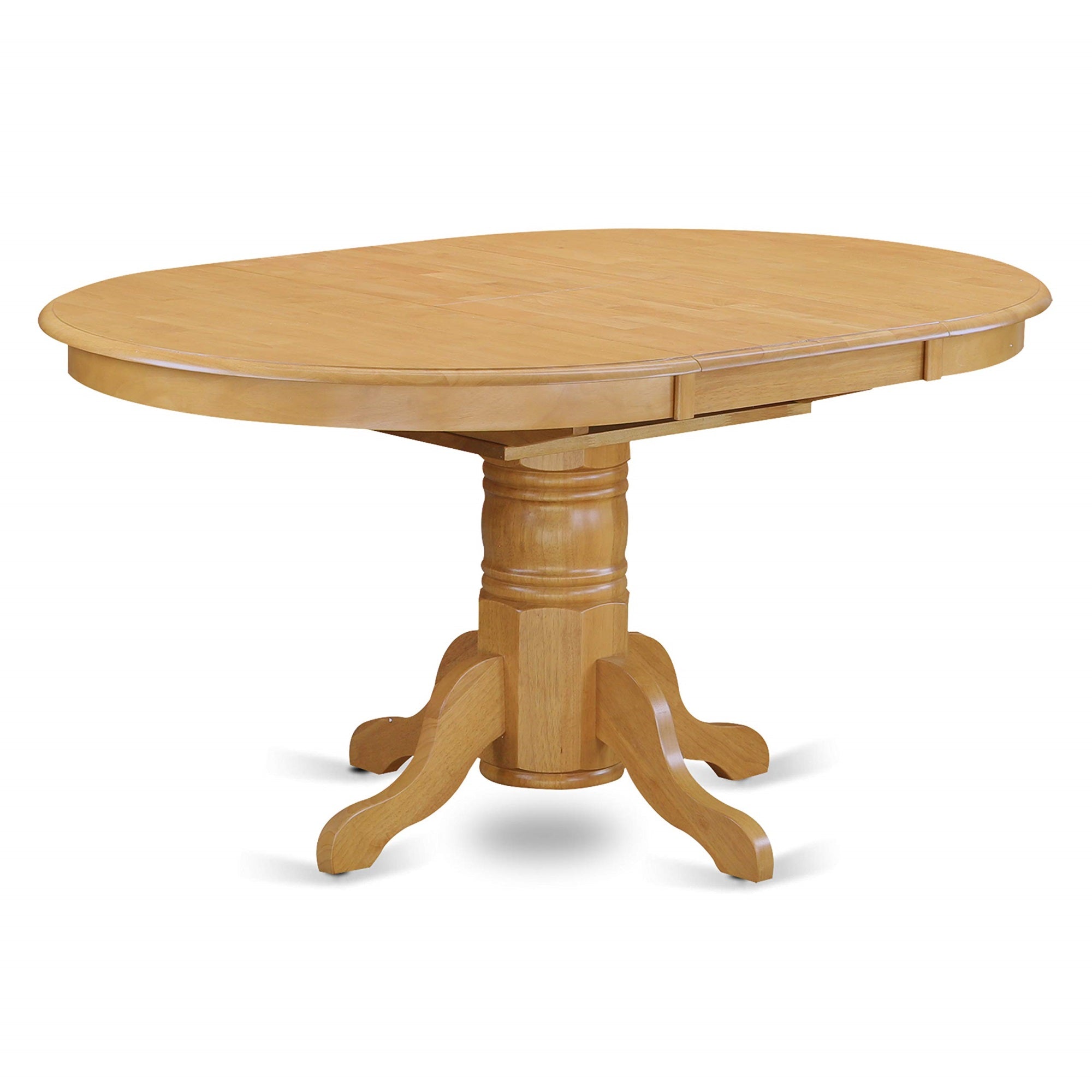 East West Furniture AVNO5-OAK-W Avon 5 Piece Dinette Set for 4 Includes an Oval Table with Butterfly Leaf and 4 Dining Room Chairs, 42x60 Inch, Oak
