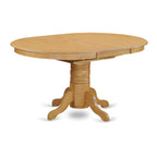 East West Furniture Avon 5 Piece Room Set Includes an Oval Wooden Table with Butterfly Leaf and 4 Linen Fabric Kitchen Dining Chairs, 42x60 Inch, Oak