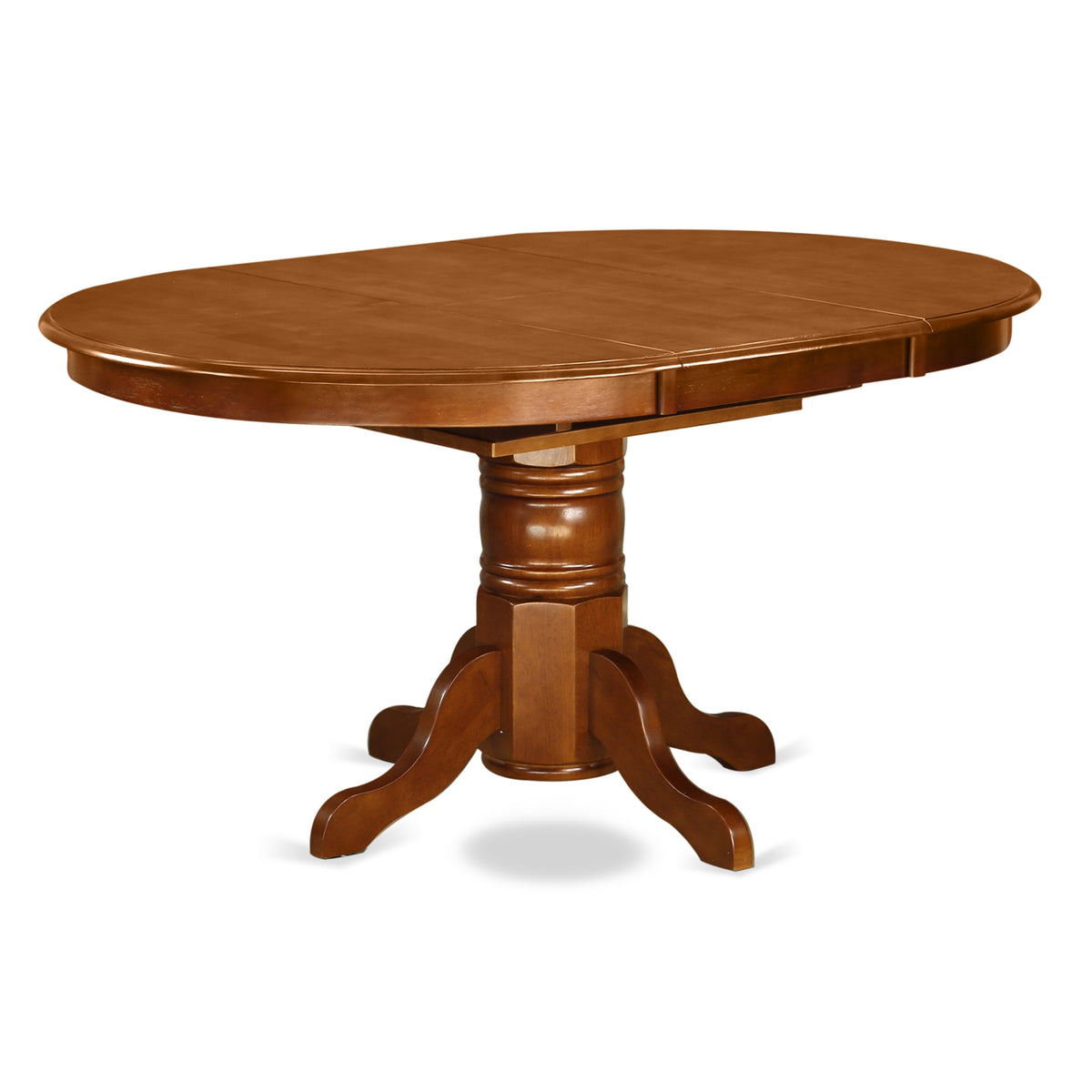 East West Furniture AVPL5-SBR-C Avon 5 Piece Set Includes an Oval Dining Room Table with Butterfly Leaf and 4 Linen Fabric Upholstered Kitchen Chairs, 42x60 Inch