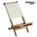 AmeriHome Acacia and Canvas Folding Chair