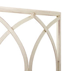 Half-Circle Outdoor Patio Garden Antique White Wrought Iron Tree Bench