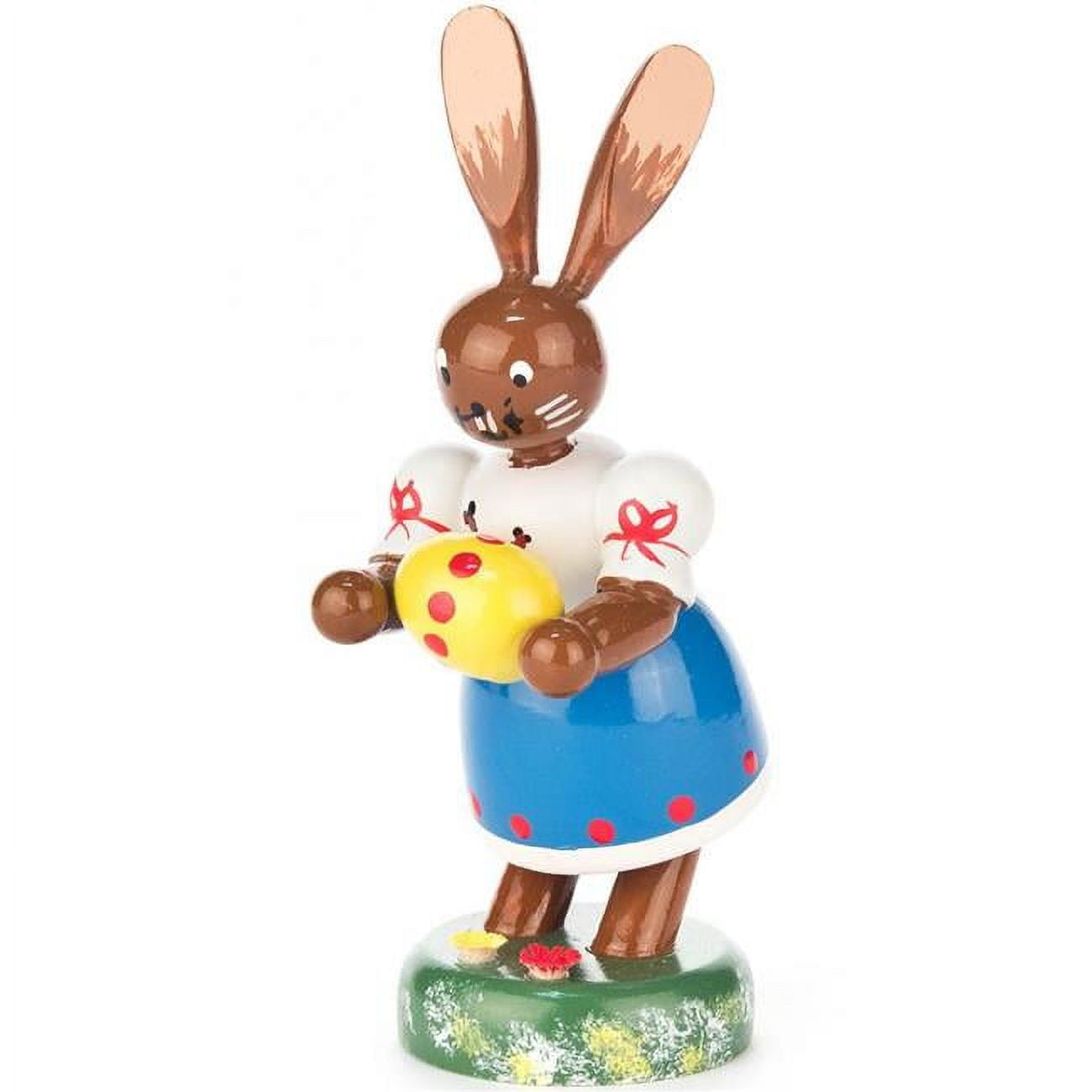 Alexander Taron 224-356-2 Dregeno Easter Figure - Bunny Lady Decor with Easter Egg