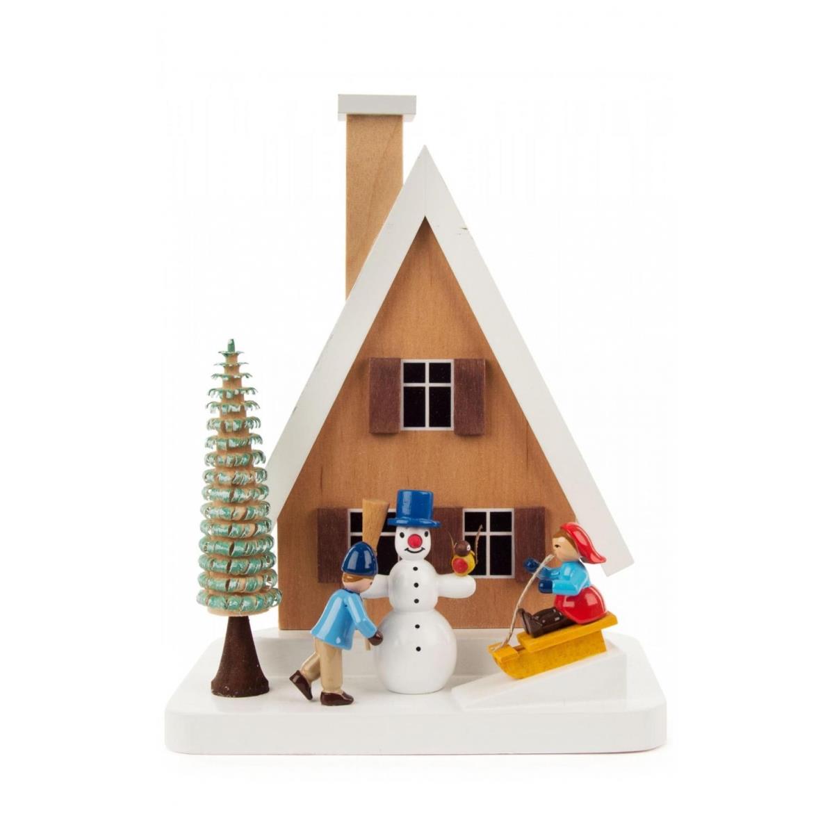 Alexander Taron 2604g Richard glaesser Incense Burner - Smokehouse with Snowman
