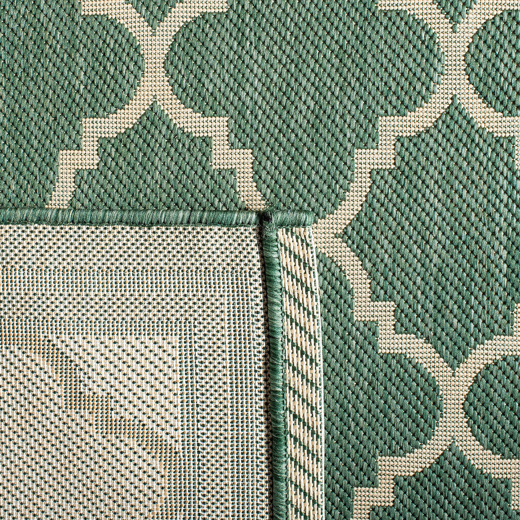 Safavieh Courtyard Collection 6'7' X 9'6' Dark Green/Beige Cy6918 Trellis Indoor/ Outside Waterproof Easy Cleansingpatio Backyard Mudroom Area Mat