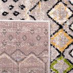Safavieh Amsterdam Collection Accent Rug - 2'3'' X 4', Light Grey & Multi, Moroccan Boho Design, Non-Shedding & Easy Care, Ideal