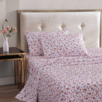 Betsey Johnson - Full Bed Sheets, Soft & Lightweight Bedding, Fade & Wrinkle Resistant (Fall Foliage Pink, Full)