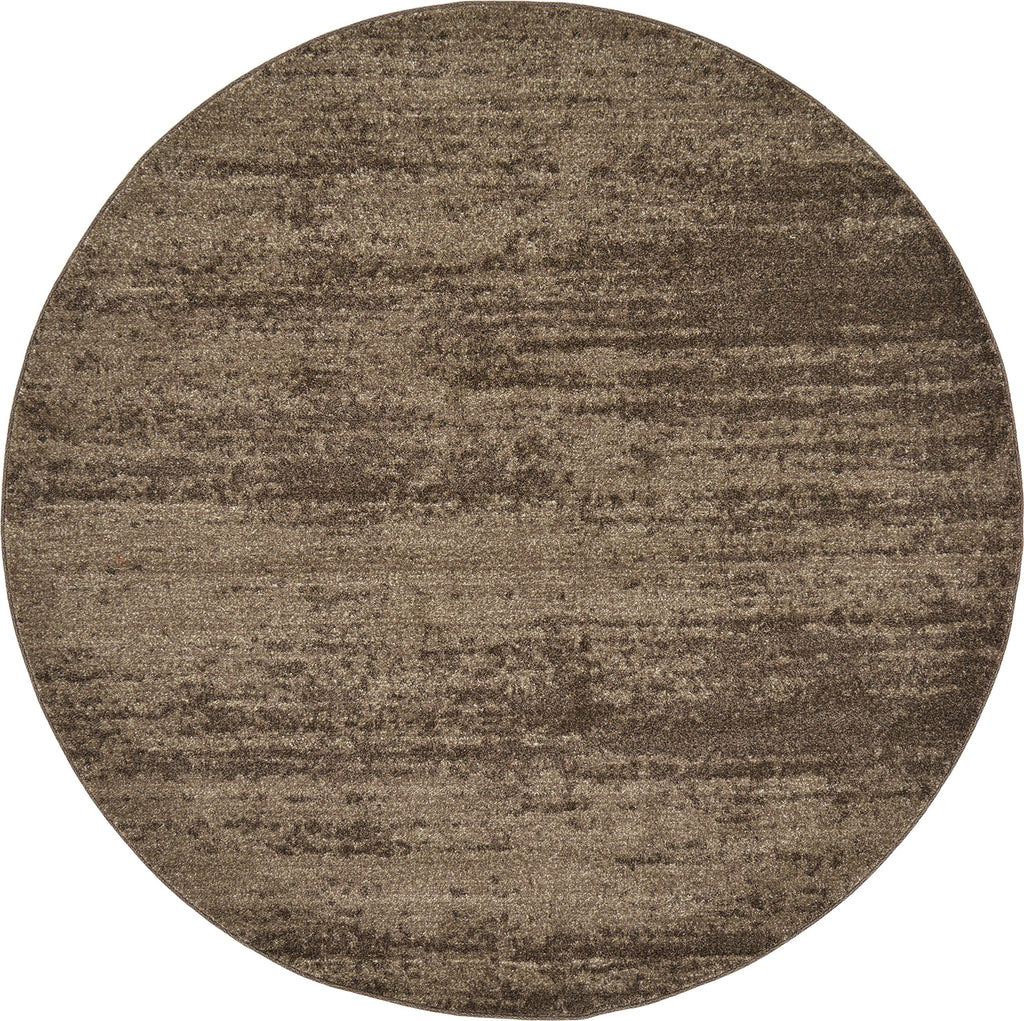 Unique Loom Del Mar Collection Area Rug - Lucille (6' 1'' Round, Brown/ Ivory)