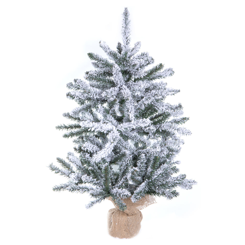 Vickerman 30 Inch  Flocked Anoka W/Burlap Base 172 Tips  B160530