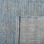 Safavieh Courtyard Collection 9' X 12' Aqua/Grey Cy8680 Indoor/ Outdoor Waterproof Easy-Cleaning Patio Backyard Mudroom Area-Rug
