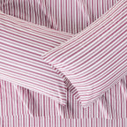 Nautica - Queen Sheets, Cotton Percale Bedding Set, Casual Home Decor (Coleridge Stripe Red, Queen)