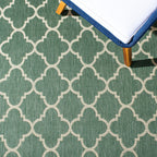 Safavieh Courtyard Collection 2' X 3'7' Dark Green/Beige Cy6918 Moroccan Trellis Geometric Indoor/ Outside Waterproof Easy Cleansingpatio Backyard Mudroom Accent Mat