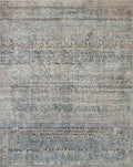 Loloi Amber Lewis x Billie Collection, Denim & Blush 8-6 x 11-6 Area Rug - Antique & Distressed Accent Rugs for Living Room, B