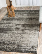 Unique Loom Del Mar Collection Area Rug - Lucille (7' 1'' X 10' Rectangle, Dark Gray/ Ivory)