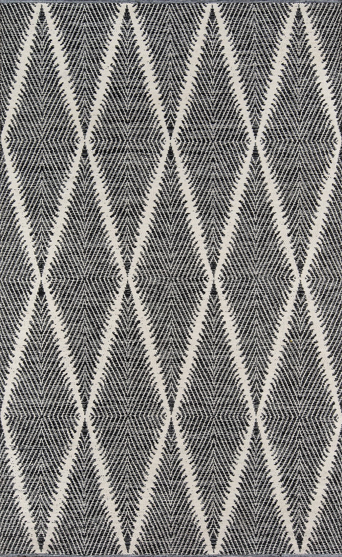 Erin Gates By Momeni River Beacon Black Hand Woven Indoor Outdoor Area Rug, 36 Inch  X 56 Inch  Size Mat For Living Room, Bedroom, Dinin