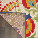 Nourison Aloha Indoor/Outdoor Multicolor 2'3' X 12' Area Rug, Easy Cleaning, Non Shedding, Bed Room, Living Room, Dining Room, Backyard, Deck, Patio (2X12)