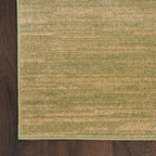 Nourison Essentials Indoor/Outdoor Green Gold 2'2' X 7'6 Area Rug, Easy Cleaning, Non Shedding, Bed Room, Living Room, Dining Room, Backyard, Deck, Patio (2X8)