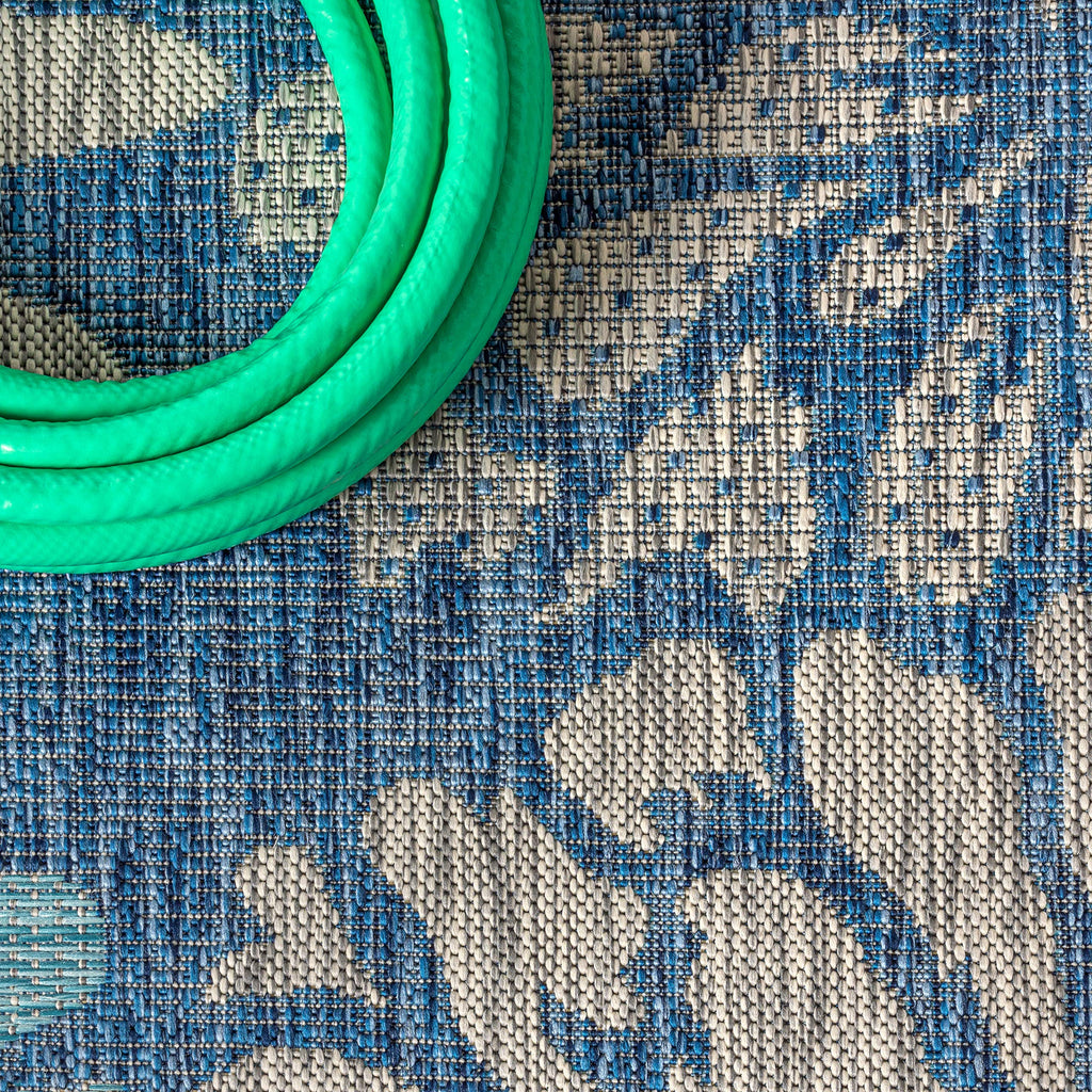 Jonathan Y Smb110C-5R Zinnia Modern Floral Textured Weave Indoor Outdoor Area-Rug Bohemian Coastal Easy-Cleaning Bedroom Kitchen