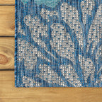 Jonathan Y Smb110C-8 Zinnia Modern Floral Textured Weave Indoor Outdoor Area-Rug Bohemian Coastal Easy-Cleaning Bedroom Kitchen