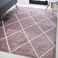 JONATHAN Y SEU102B-3 Cole Minimalist Diamond Trellis Indoor Area-Rug, Modern, Contemporary, Casual Easy-Cleaning,Bedroom,Kitchen