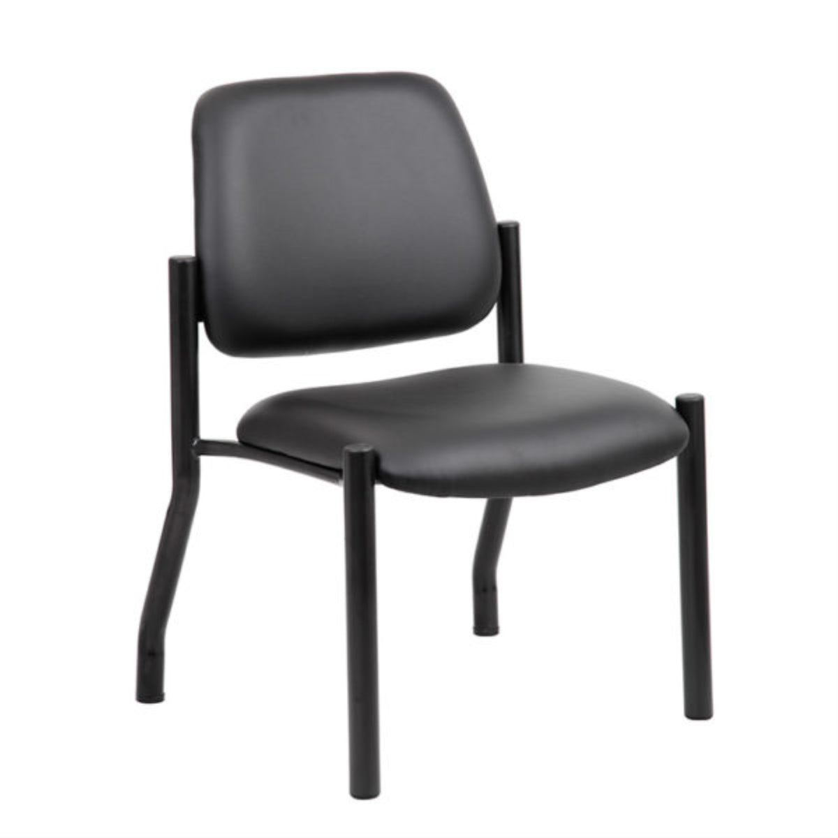 Boss Antimicrobial Armless Guest Chair, 300 Lb. Weight Capacity