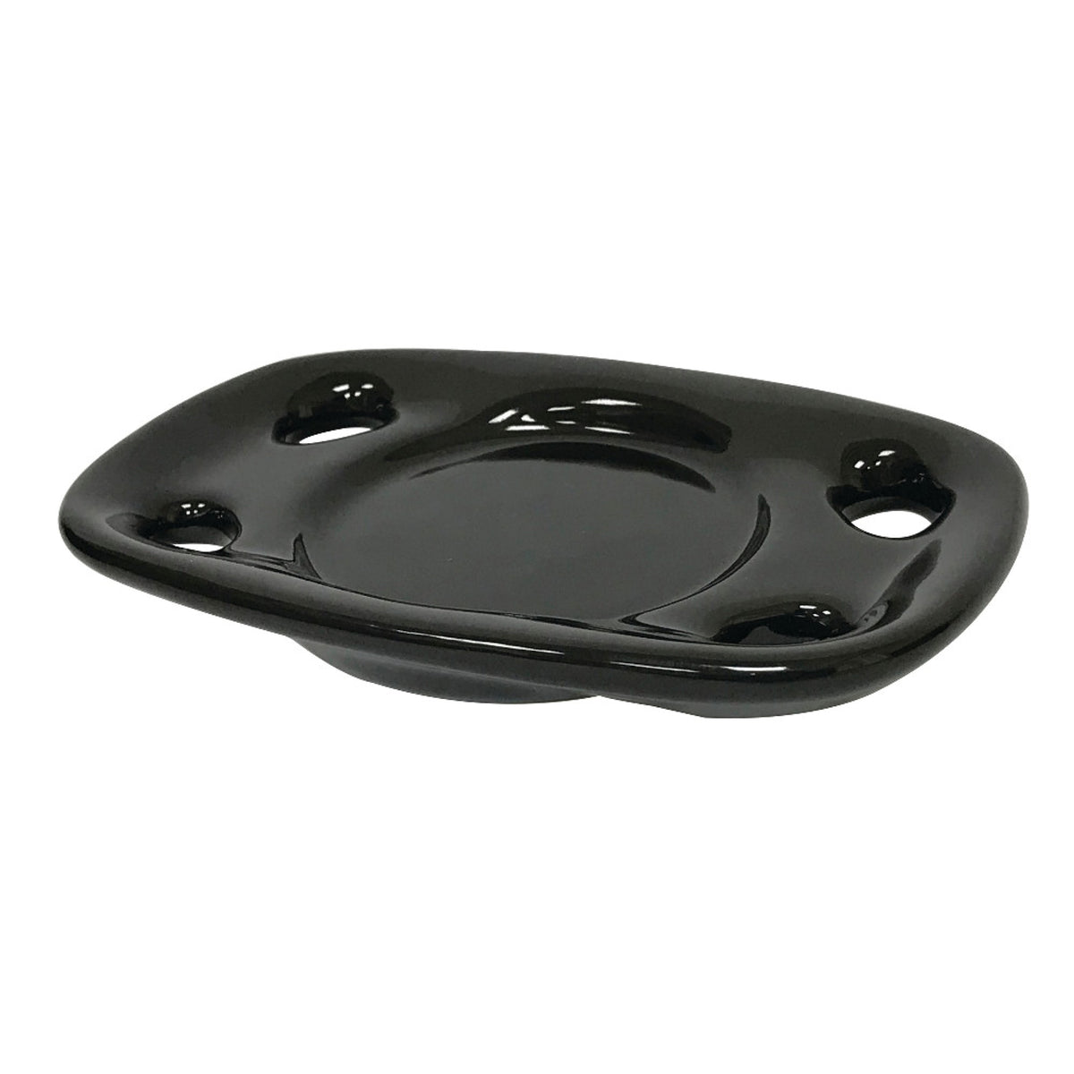Kingston Brass Batd9116Bk Water Onyx Black Porcelain Toothbrush And Tumbler Holder Dish, Black