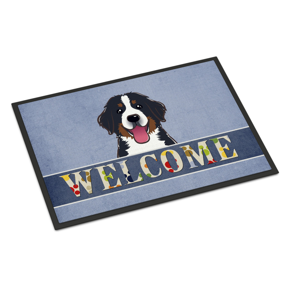 CarolineS Treasures Bb1423Mat Bernese Mountain Dog Welcome Indoor Or Outdoor Mat, 18 X 27 Inch  Inch , Multicolor