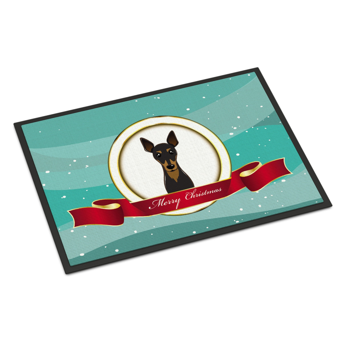 CarolineS Treasures Bb1550Jmat Min Pin Merry Christmas Indoor Or Outdoor Mat, 24 Inch  Inch  X 36 Inch  Inch , Multicolor