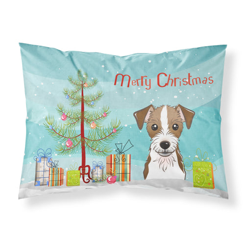 'Caroline'S Treasures Bb1574Pillowcase Christmas Tree And Jack Russell Terrier Fabric Standard Pillowcase, Large, Multicolor'