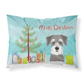 'Caroline'S Treasures Bb1578Pillowcase Christmas Tree And Schnauzer Fabric Standard Pillowcase, Large, Multicolor'