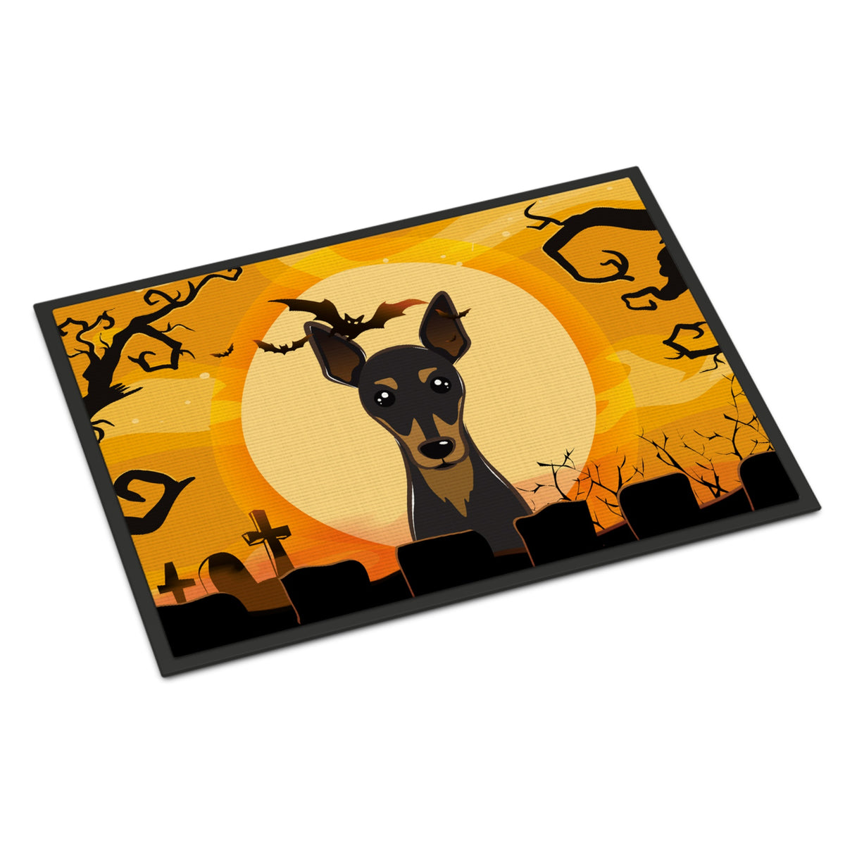 CarolineS Treasures Halloween Min Pin Indoor Or Outdoor Mat, 18 By 27 Inch  Inch , Multicolor