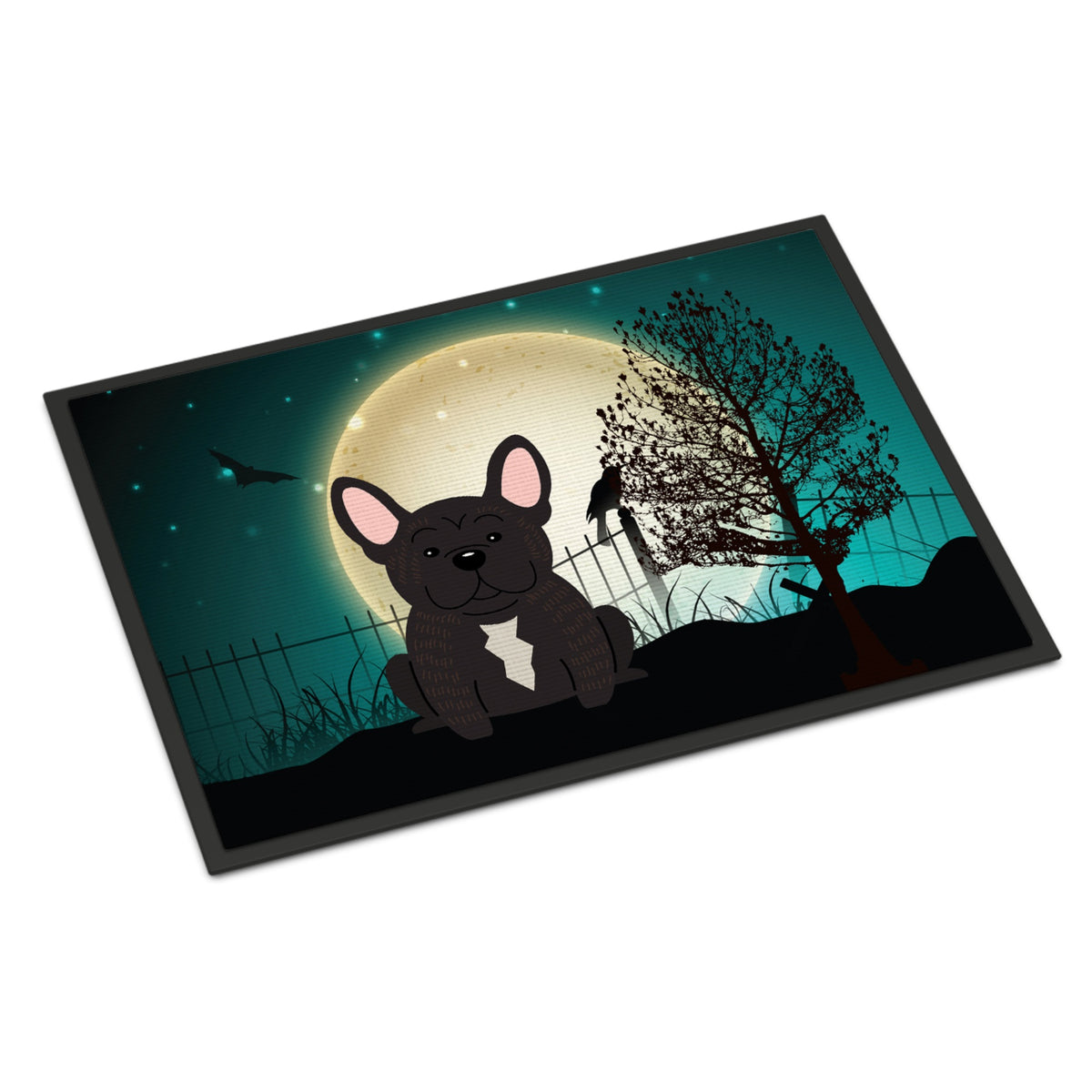 CarolineS Treasures Halloween Scary French Bulldog Brindle Indoor Or Outdoor Mat 18X27 Bb2199Mat 18 X 27 Inch  Inch  Multicolor