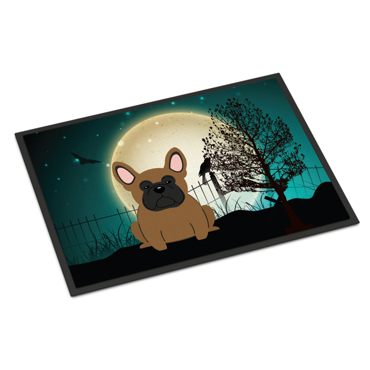 CarolineS Treasures Halloween Scary French Bulldog Brown Indoor Or Outdoor Mat 18X27 Bb2203Mat 18 X 27 Inch  Inch  Multicolor