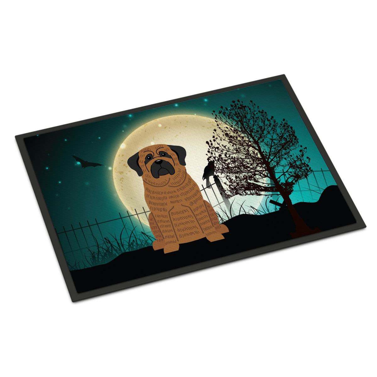 CarolineS Treasures Halloween Scary Mastiff Brindle Indoor Or Outdoor Mat 18X27 Bb2205Mat 18 X 27 Inch  Inch  Multicolor