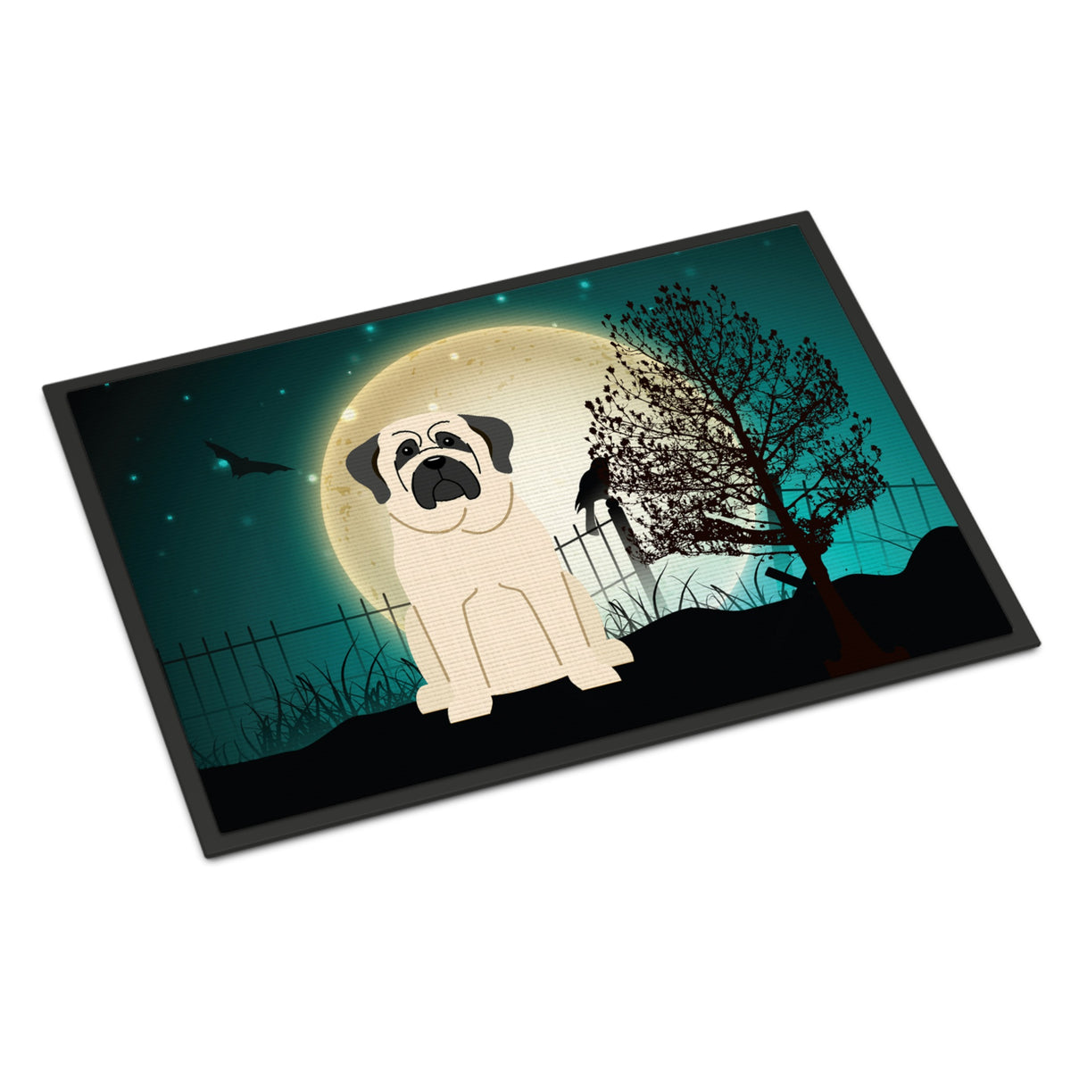 CarolineS Treasures Halloween Scary Mastiff White Indoor Or Outdoor Mat 18X27 Bb2207Mat 18 X 27 Inch  Inch  Multicolor