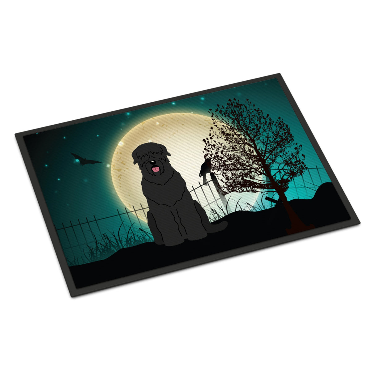 CarolineS Treasures Halloween Scary Black Russian Terrier Indoor Or Outdoor Mat 18X27 Bb2216Mat 18 X 27 Inch  Inch  Multicolor